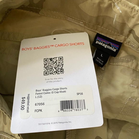 NWT. Patagonia Boy’s L(12) Cargo shorts - Picture 6 of 12